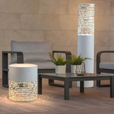 Patio Floor Lamps Carved Hollow With Table